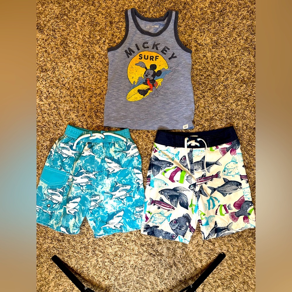 3t swimming trunks and tank top! Good condition!